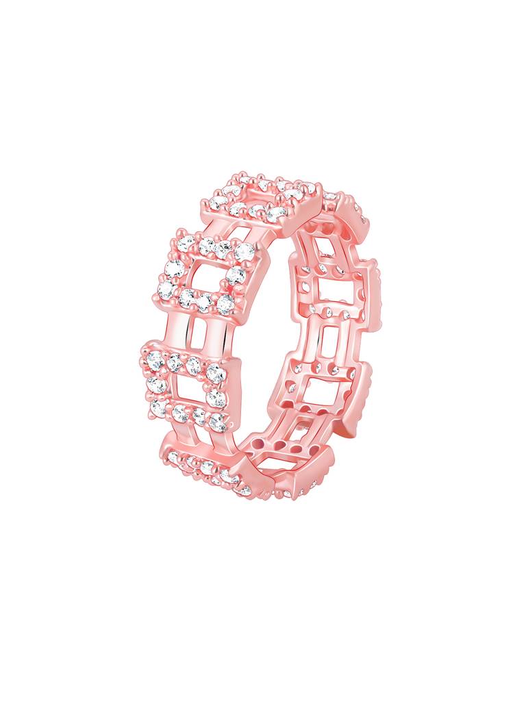 Giva 925 Sterling Silver Rose Gold Together Forever Ring
