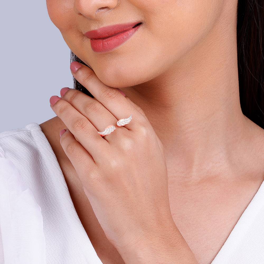 Giva 925 Sterling Silver Rose Gold Freedom Ring,Adjustable|Gift For Valentine | Gift For Girlfriend : R0997