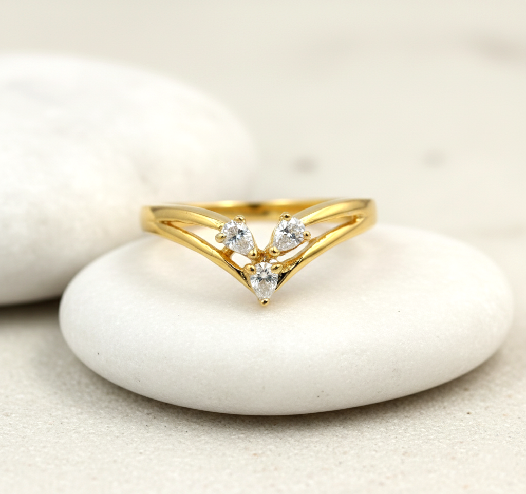925 Silver Vanki Ring For Women | Gold Plated | Adjustable : R102G
