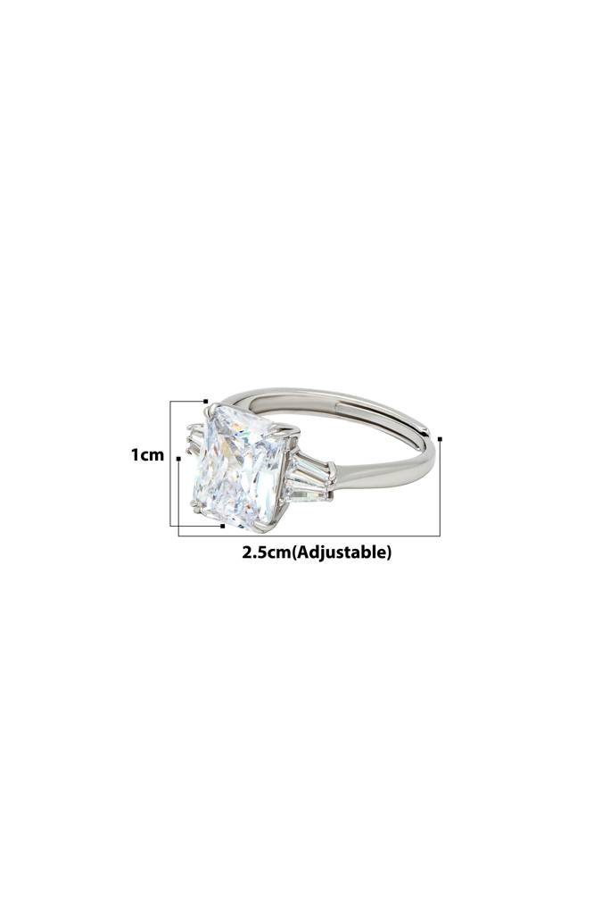 Silberry 925 Sterling Silver White Prestige Ring : R1033