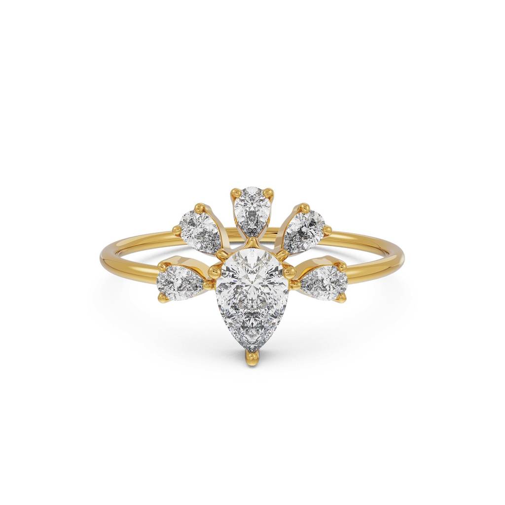 Panache Of Pearls Diamond Ring