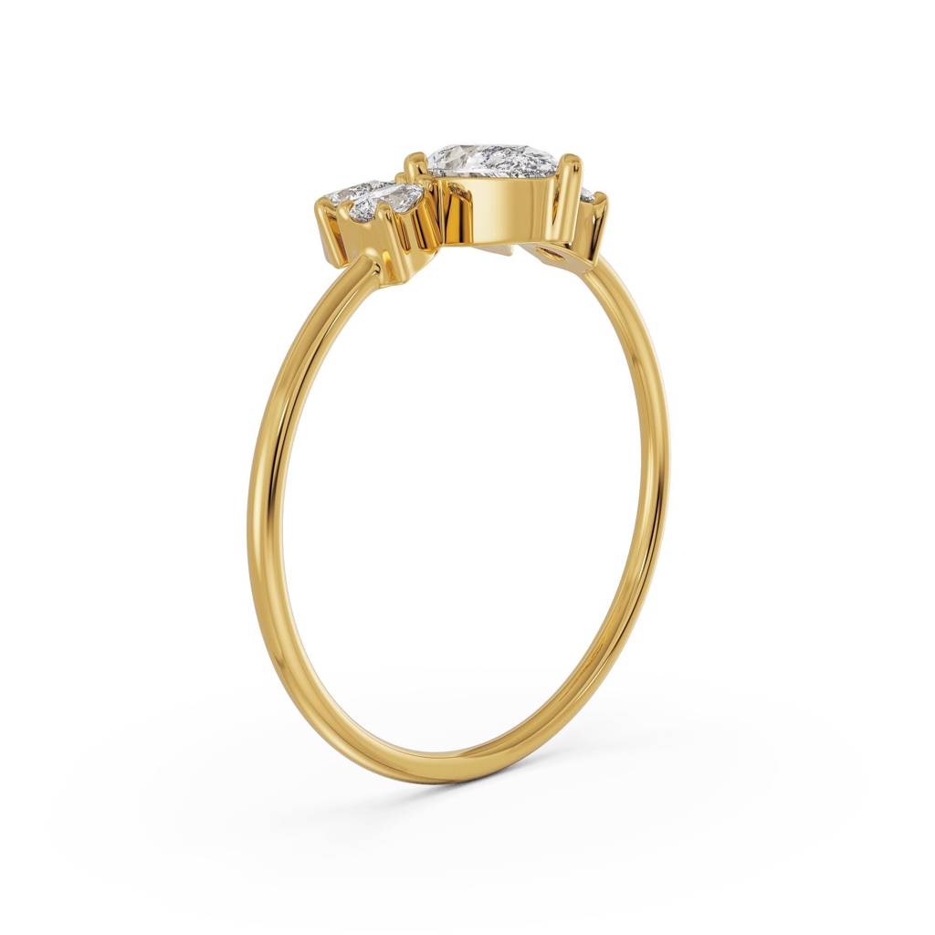 Panache Of Pearls Diamond Ring