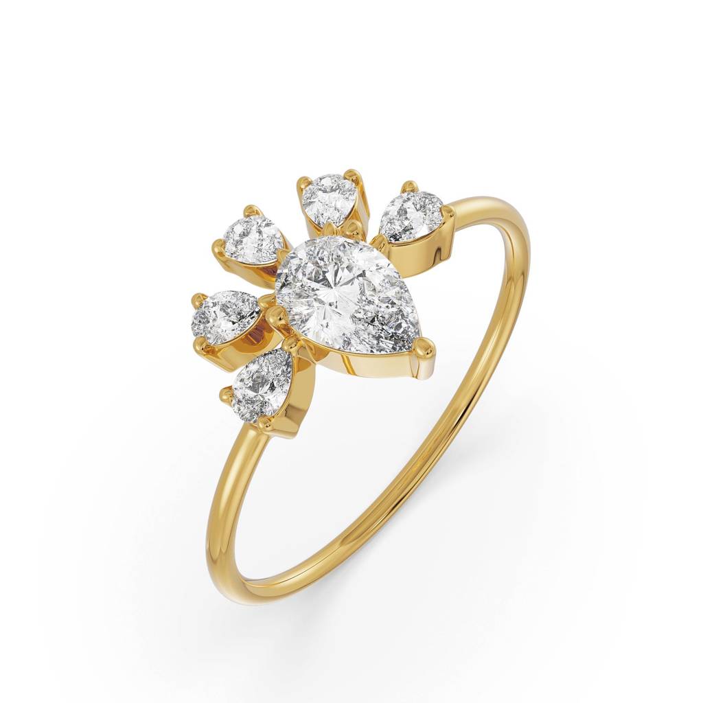 Panache Of Pearls Diamond Ring