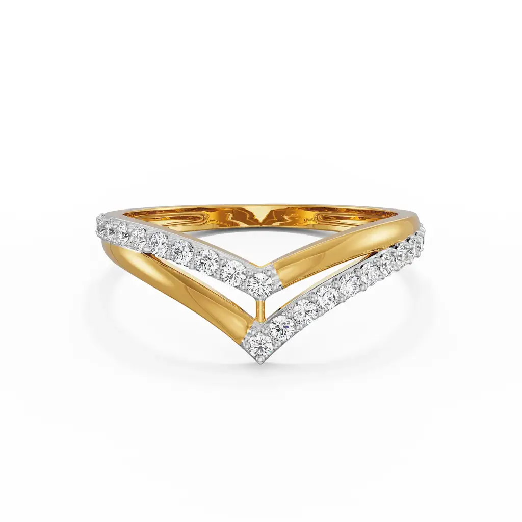Divine V Diamond Ring