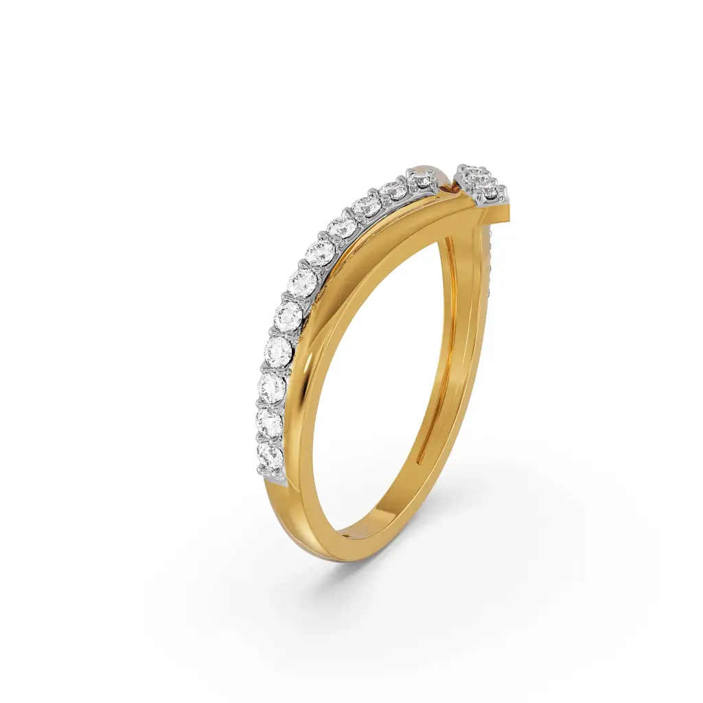 Divine V Diamond Ring