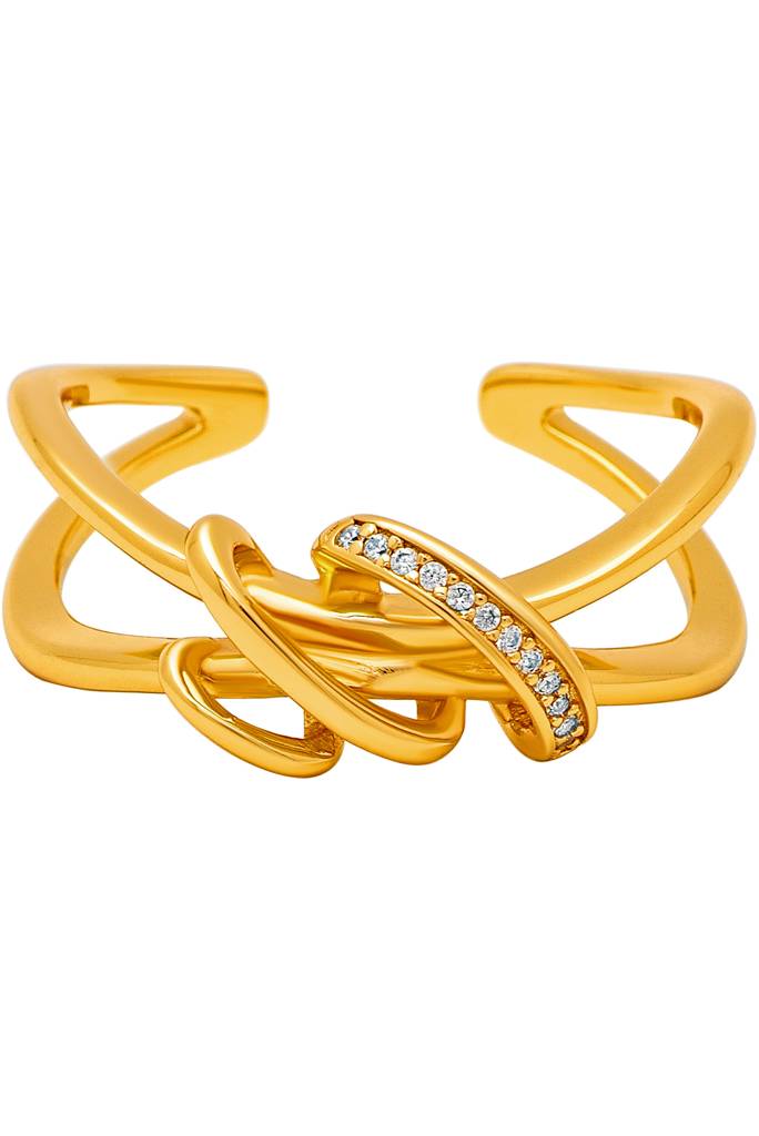 Silberry 925 Sterling Silver Twisted Knot Ring : R1111