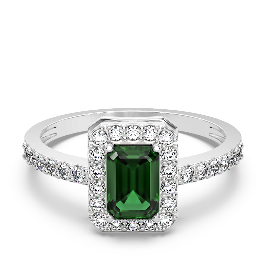 Vintage Emerald Diamond Ring