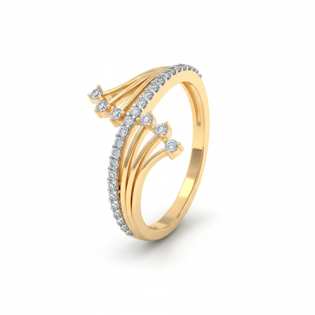 925 Fine Silver Designer Ring | Pure Silver Diamond-Cut Style Ring For Women | Hallmarked Silver Jewelry : R111G