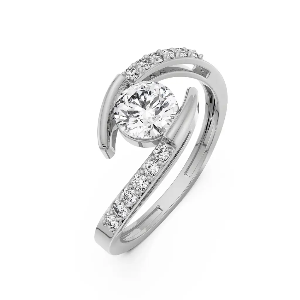 Round Solitaire Diamond Ring : R1122