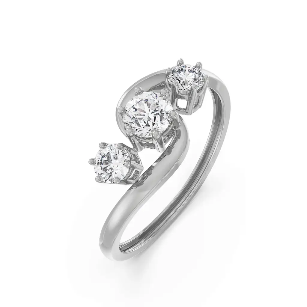 Triple Solitaire Diamond Ring