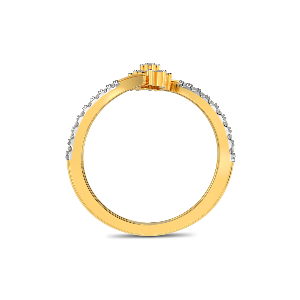 Floral Diamond Cluster Ring