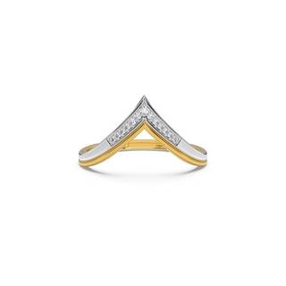 Bold V-Accent Diamond Ring : R1127