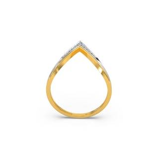 Bold V-Accent Diamond Ring : R1127