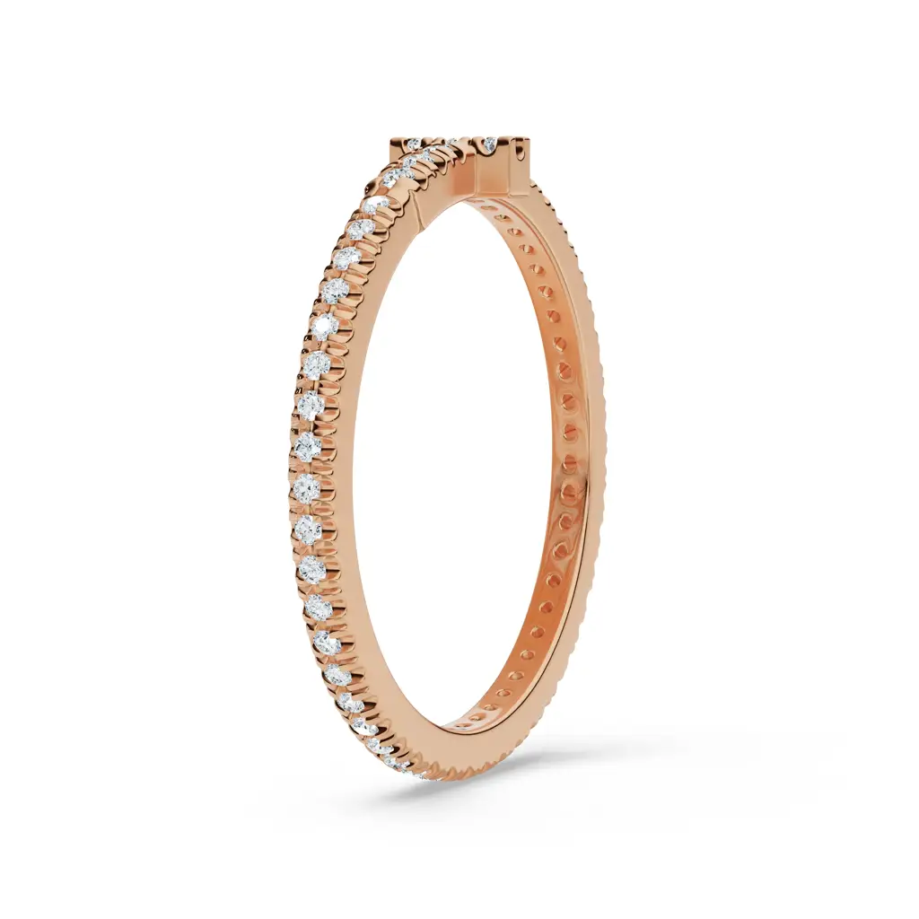 Sleek Narrow Diamond Band : R1133