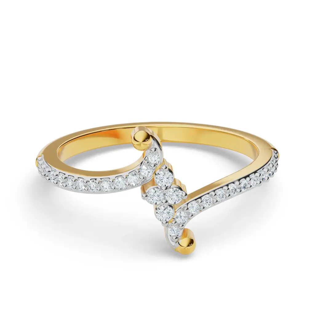 Whimsical Floral Cluster Diamond Ring : R1134
