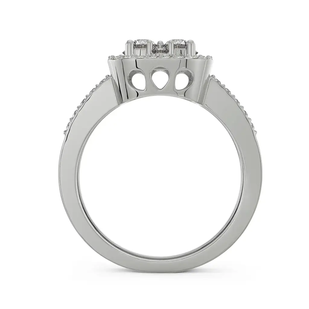 Regal Diamond Halo Ring
