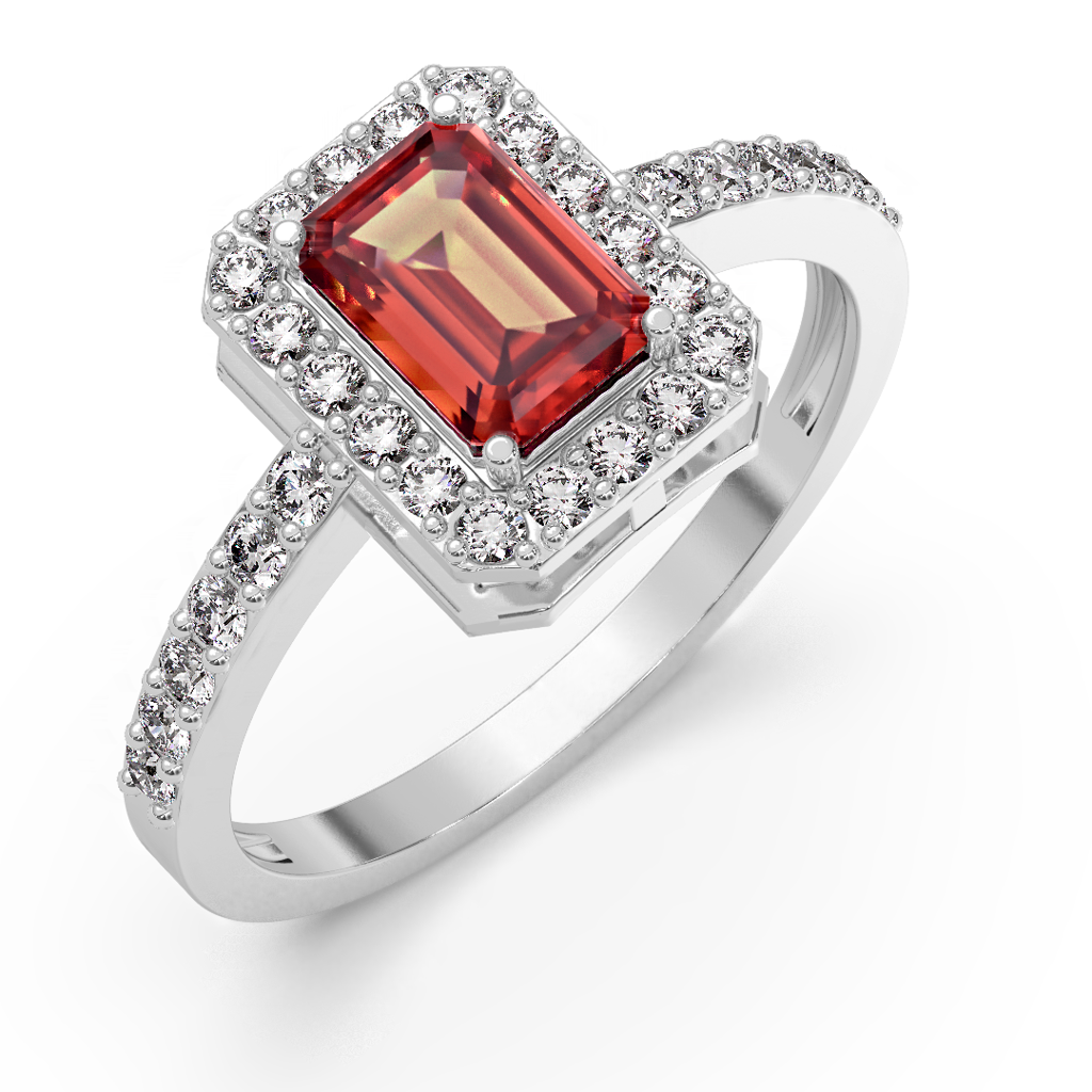 Red Ruby Diamond Ring