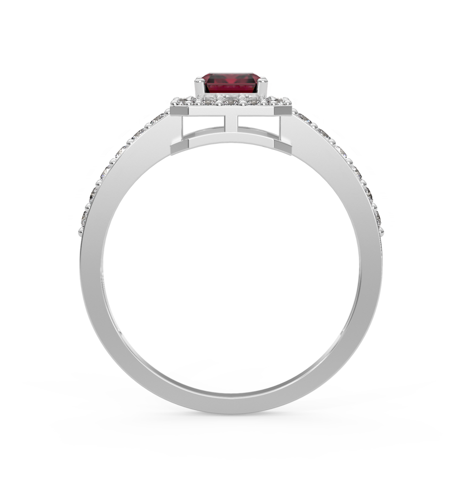 Red Ruby Diamond Ring
