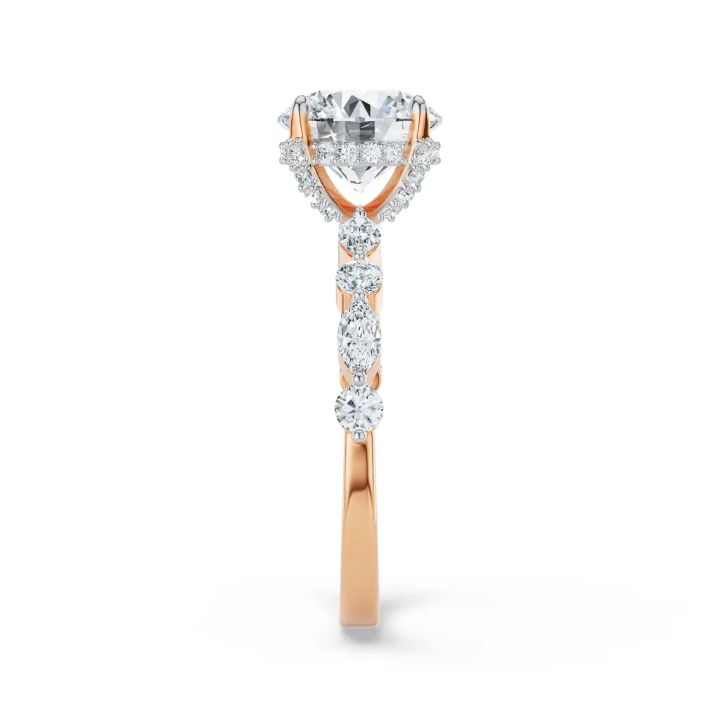 Halo Round Brilliant Diamond Ring : R1162