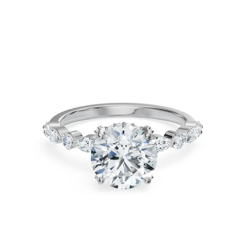 Halo Round Brilliant Diamond Ring : R1162