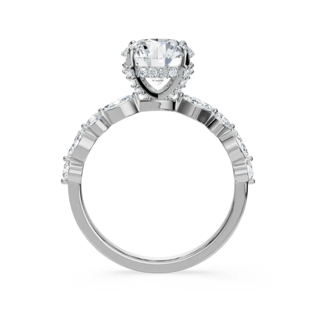 Halo Round Brilliant Diamond Ring : R1162
