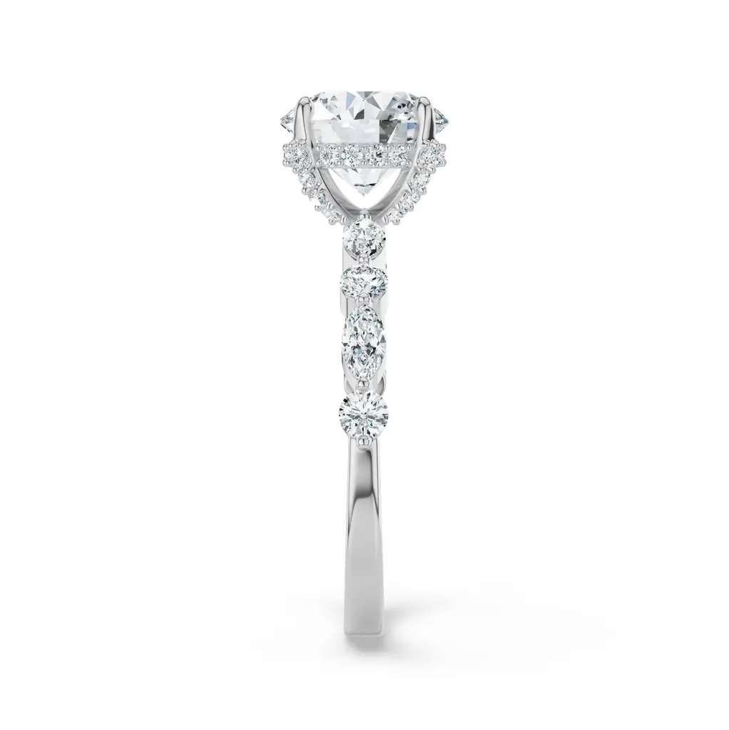 Halo Round Brilliant Diamond Ring : R1162