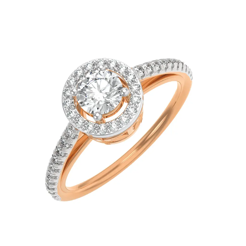 Halo Round Diamond Ring : R1163