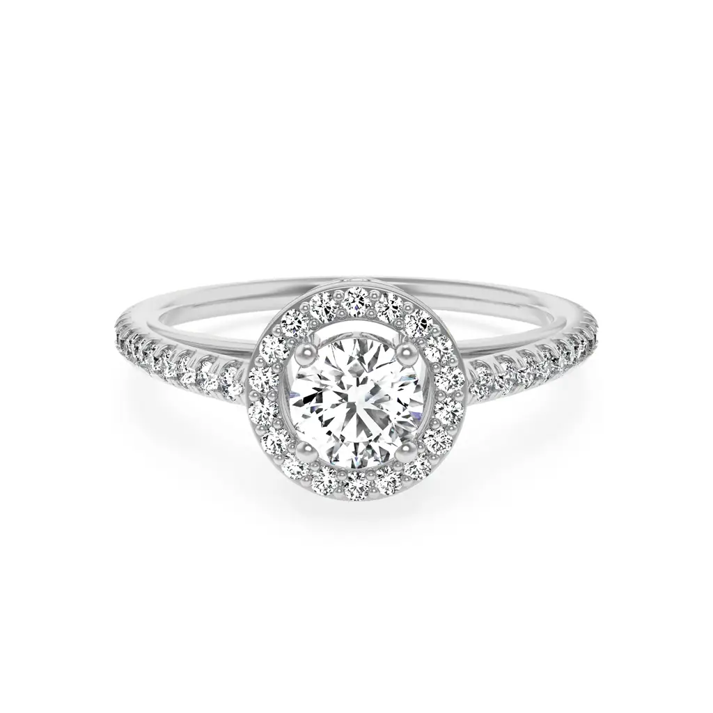 Halo Round Diamond Ring : R1163