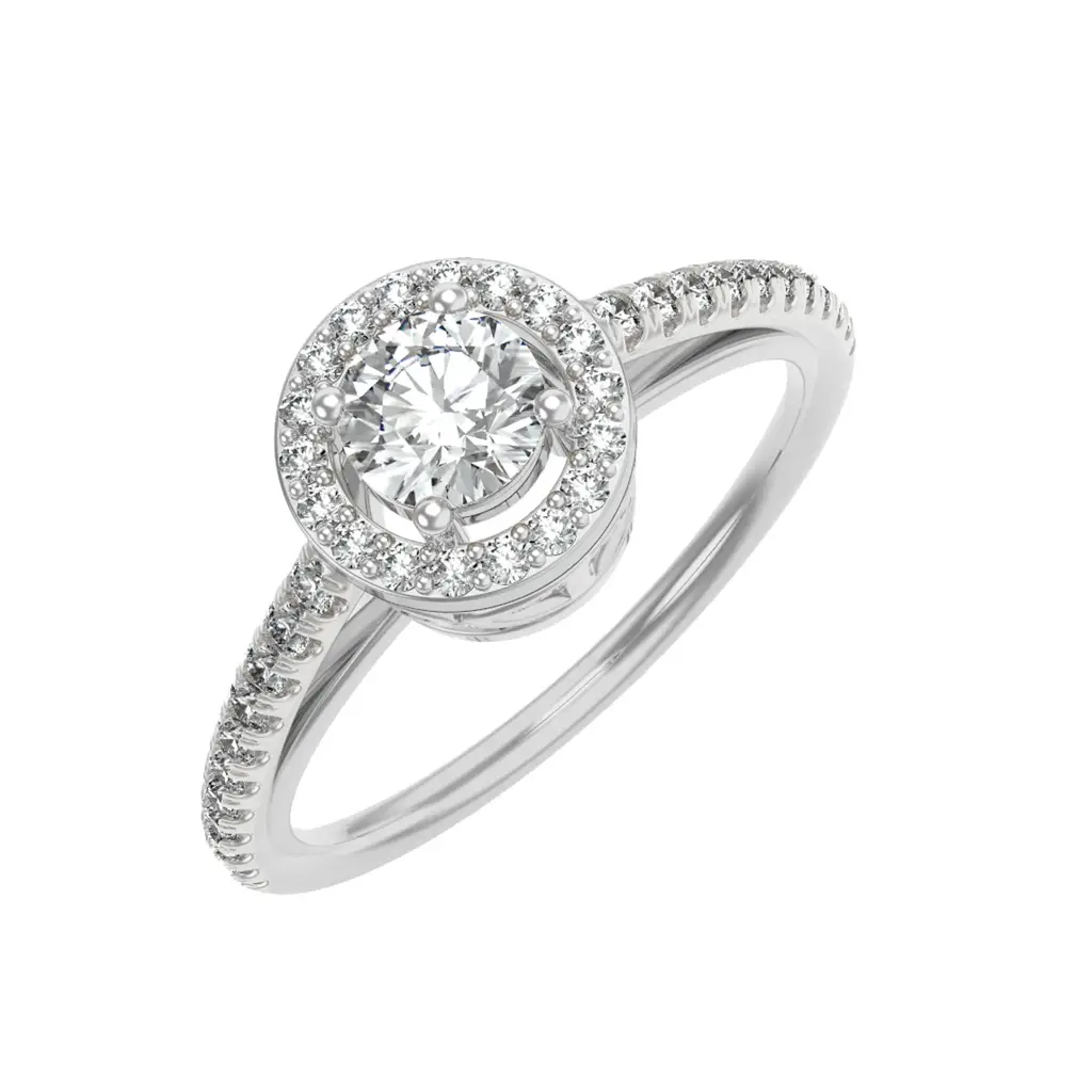 Halo Round Diamond Ring : R1163