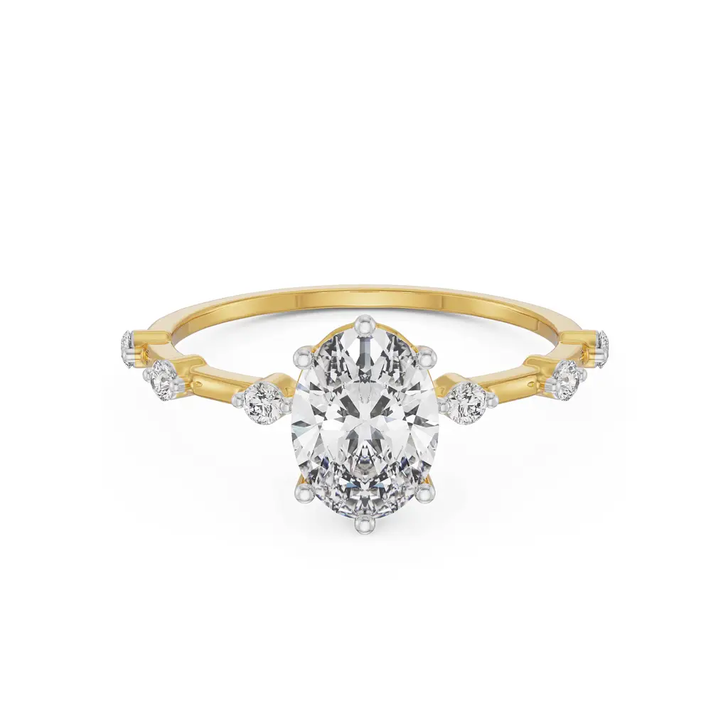 Oval Diamond Engagement Ring : R1165
