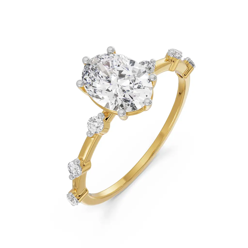 Oval Diamond Engagement Ring : R1165