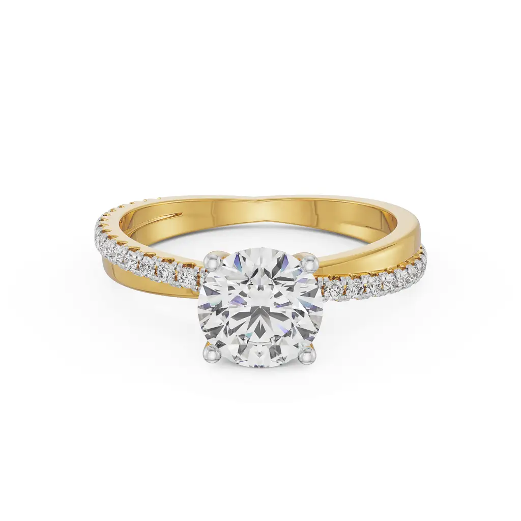 Crossover Solitaire Engagement Ring : R1170