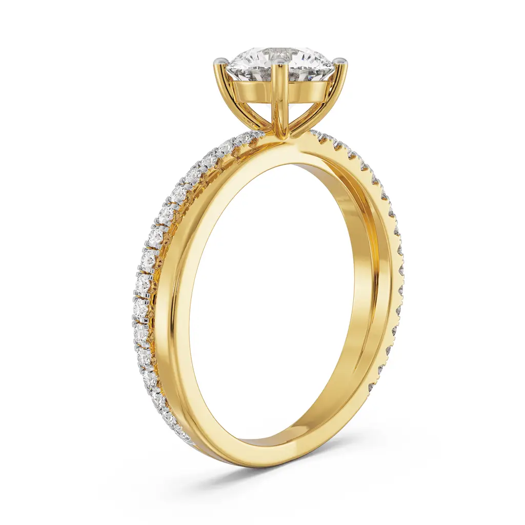 Crossover Solitaire Engagement Ring : R1170