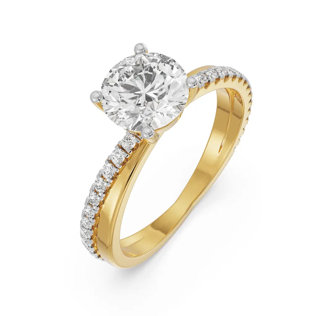 Crossover Solitaire Engagement Ring : R1170