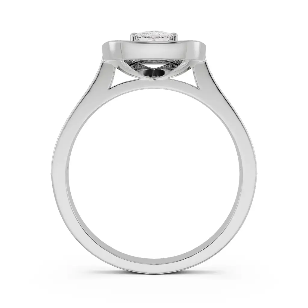 Cushion Halo Solitaire Diamond Ring