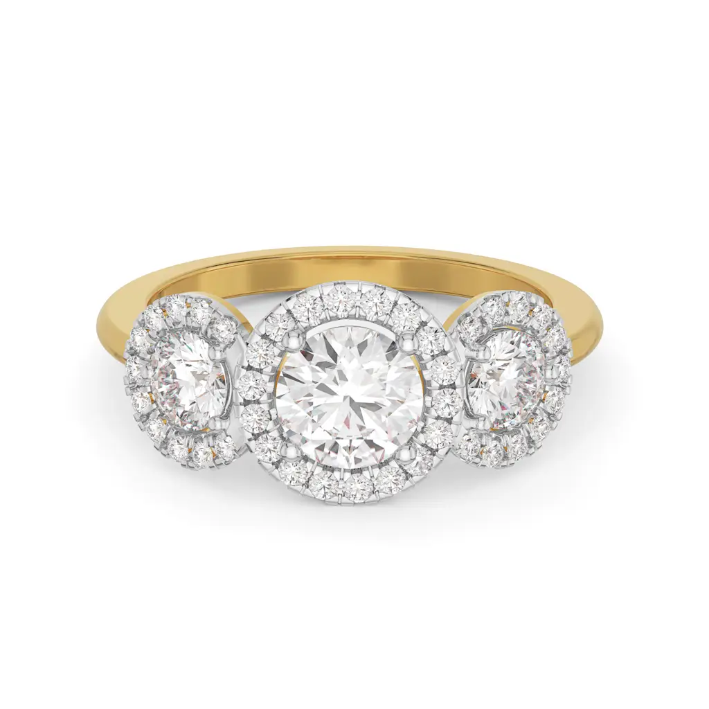 Trio Round Brilliant Engagement Ring : R1176