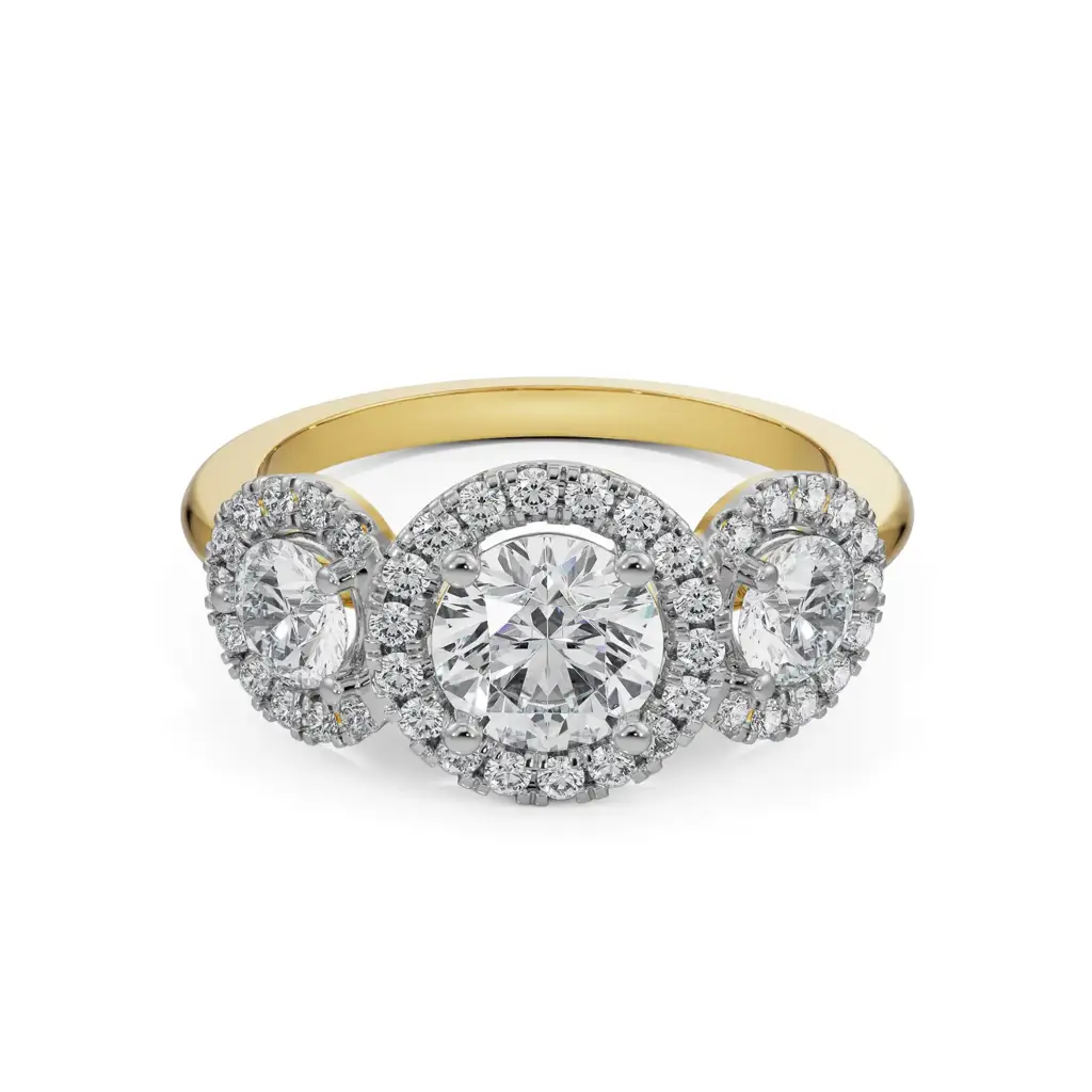 Trio Round Brilliant Engagement Ring : R1176