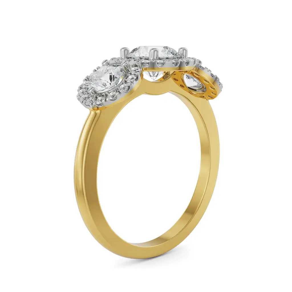 Trio Round Brilliant Engagement Ring : R1176
