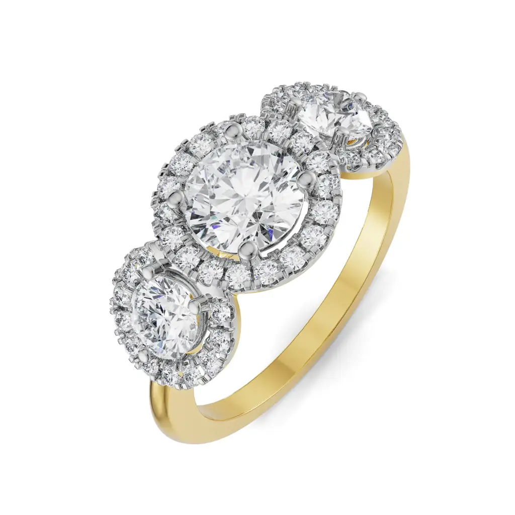 Trio Round Brilliant Engagement Ring : R1176