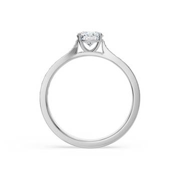 Round Sidestones Engagement Ring : R1180