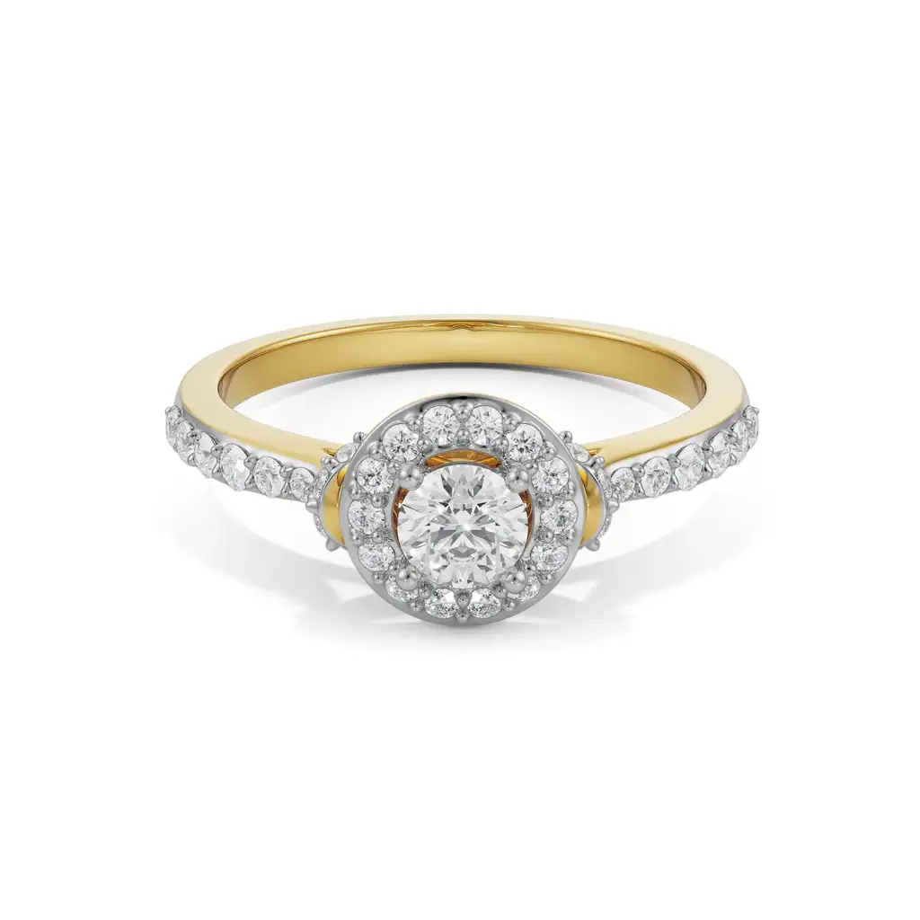 Hanna Halo Solitaire Engagement Ring : R1181
