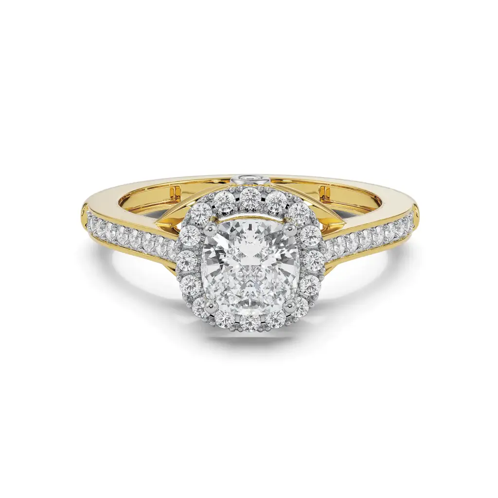 Royal Halo Solitaire Engagement Ring : R1182