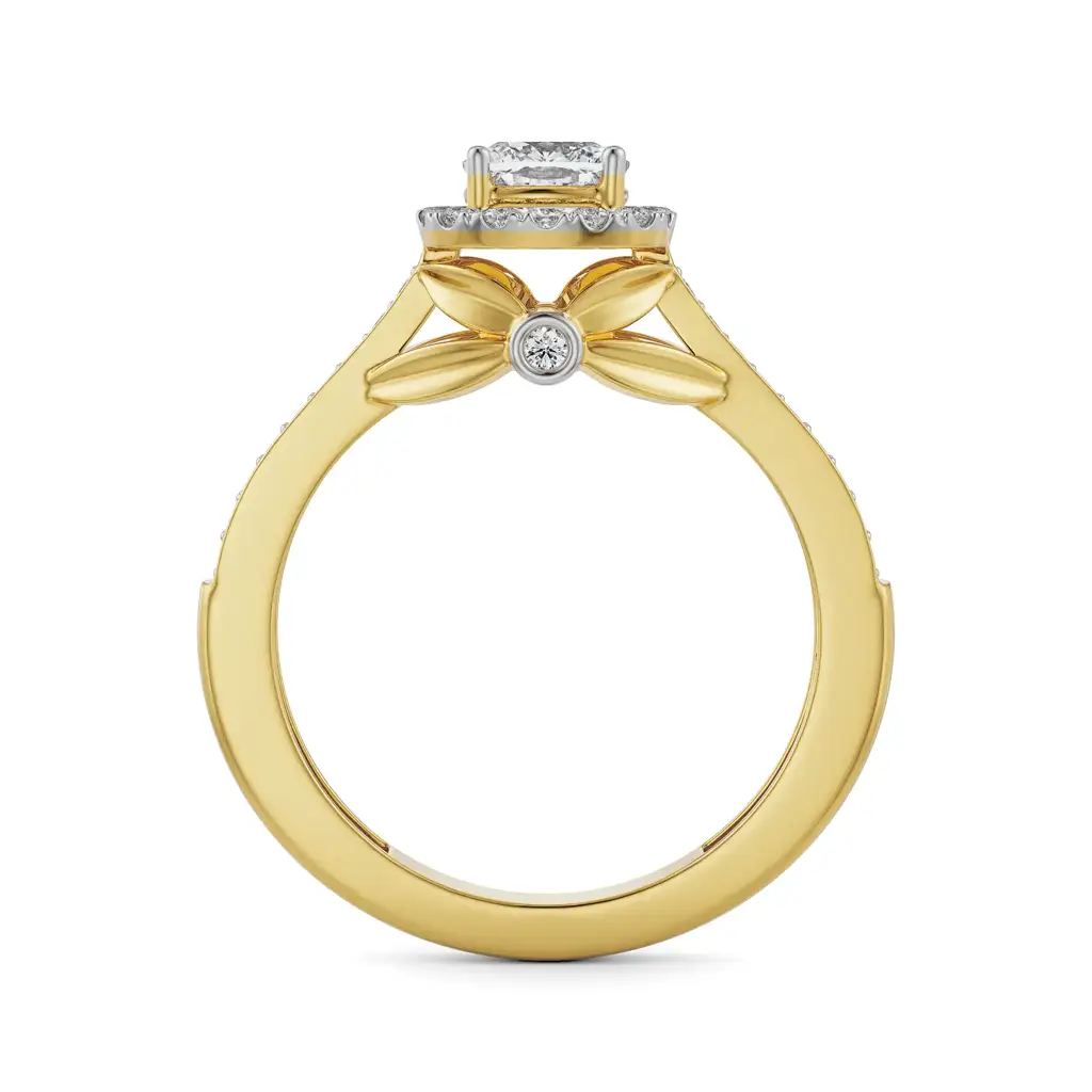 Royal Halo Solitaire Engagement Ring : R1182