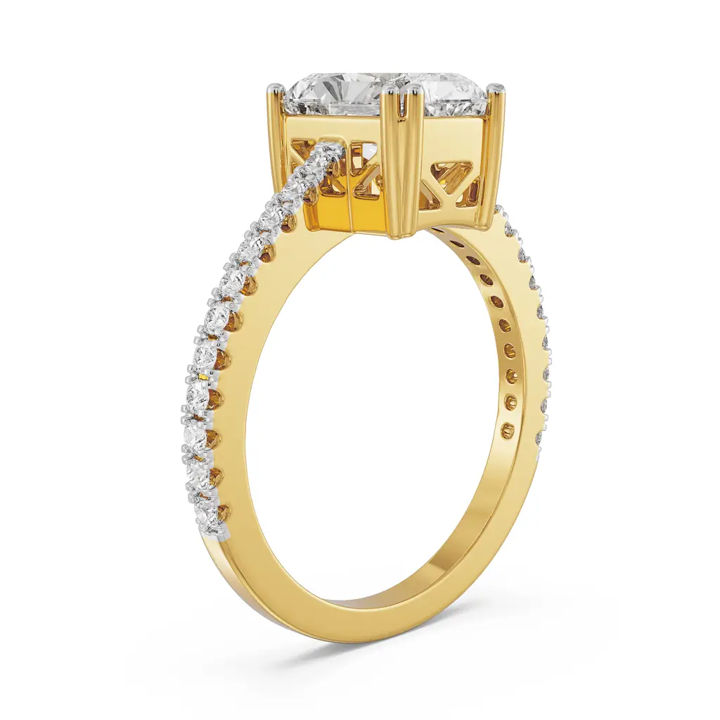 Emerald Cut Engagement Ring : R1188