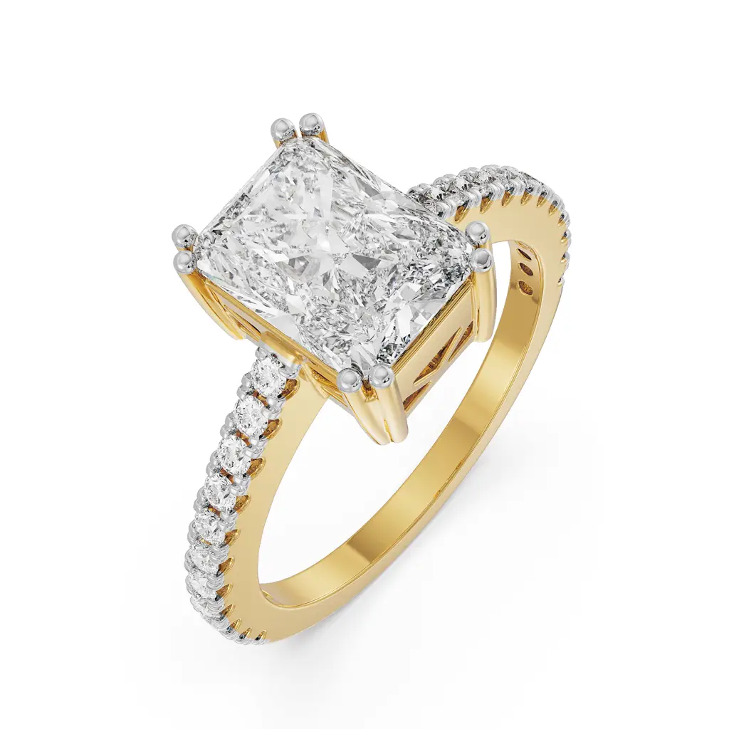 Emerald Cut Engagement Ring : R1188