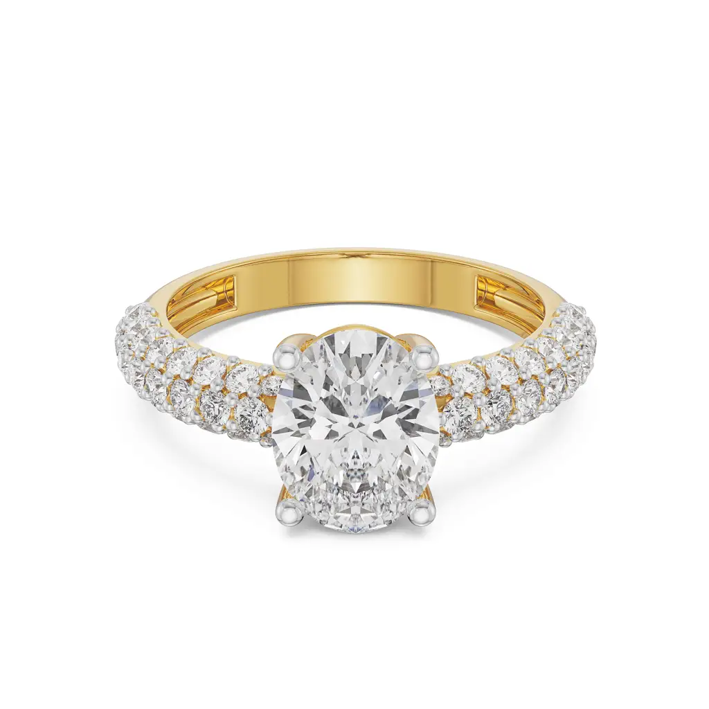 Oval Diamond Pave Ring : R1193