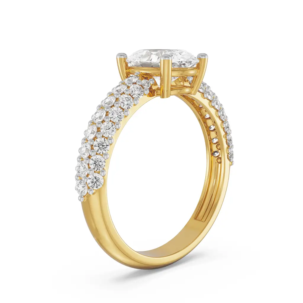 Oval Diamond Pave Ring : R1193