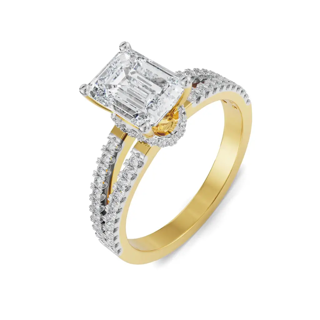 Emerald Cut Bridal Ring : R1200