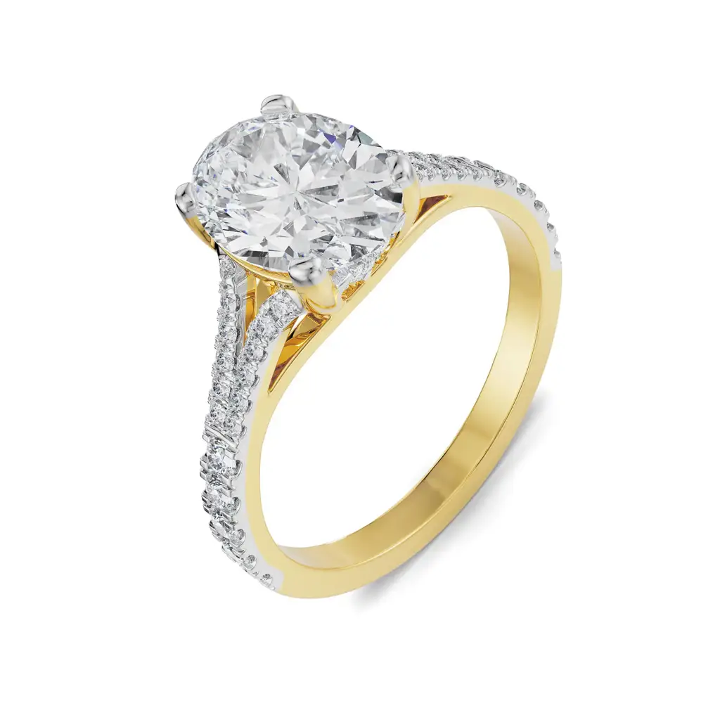 Solitaire Oval Bridal Ring : R1201