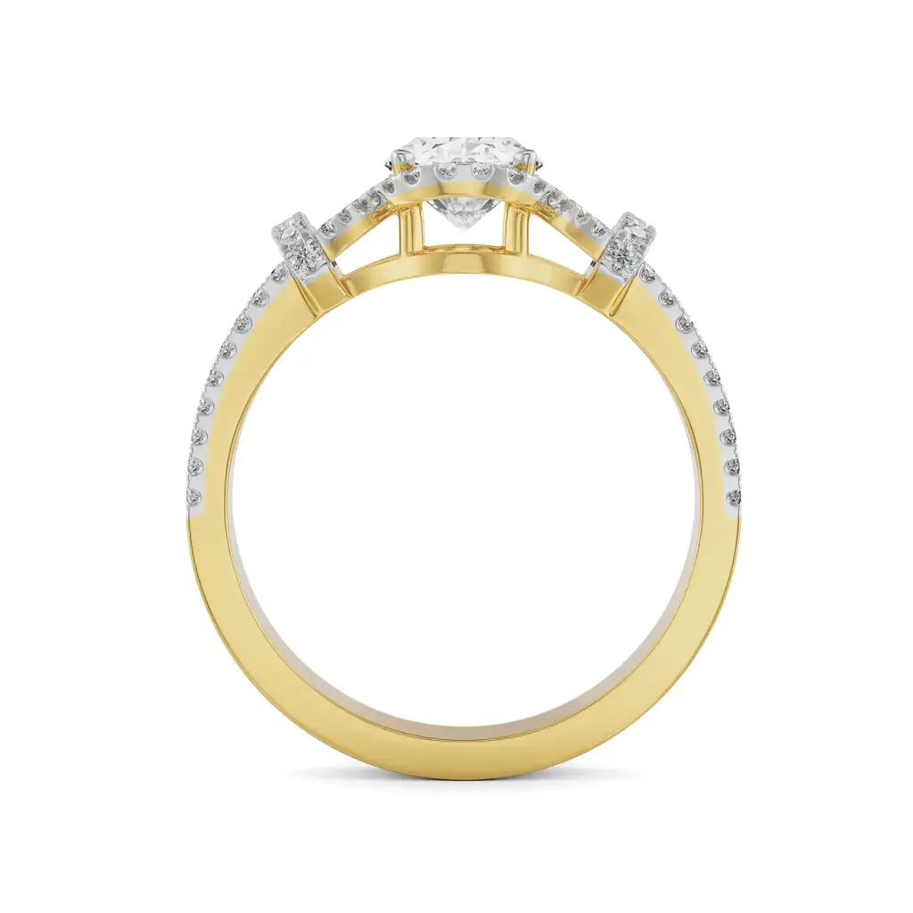 Glimmery Oval Engagement Ring : R1202